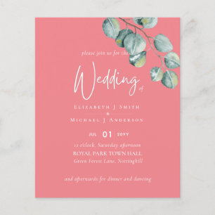Crie Seu Próprio Folheto De Casamento Eucalyptus