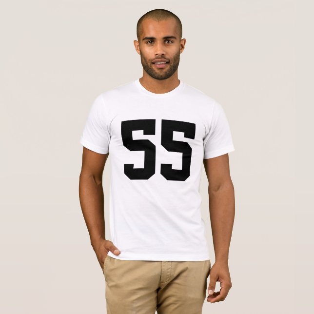 Crie seu próprio Jersey Number T-Shirt (Frente Completa)