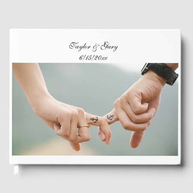 Crie seu próprio livro de convidados de casamento  (Frente)