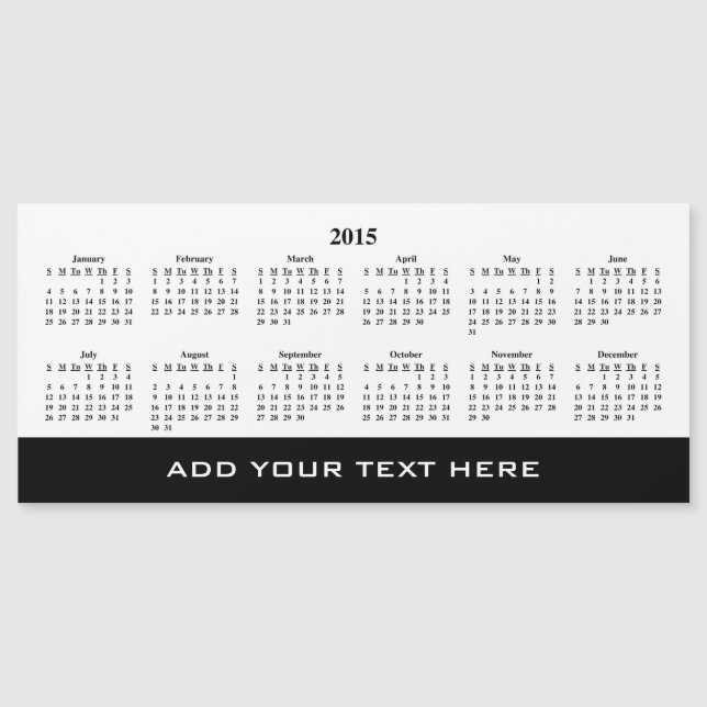 Crie seu próprio Modelo de Calendário 2015 (Frente)