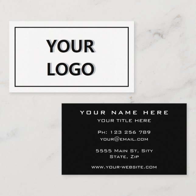 Crie seu próprio Modelo de cartão de negócios com  (Frente/Verso)