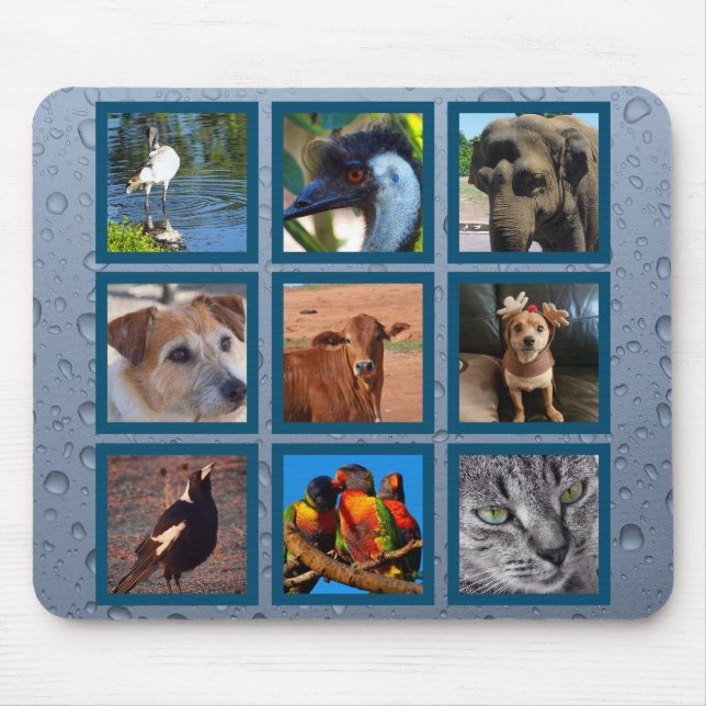 Crie seu próprio mouse pad - azul (Frente)