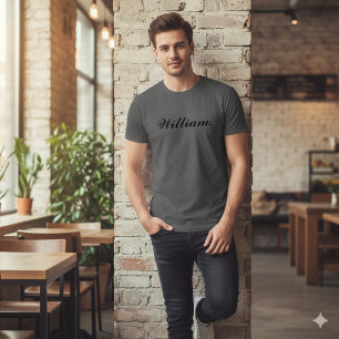 Crie seu próprio nome Camisa Escura Básica para Ho