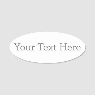 Crie seu próprio Nome de etiqueta Oval de 3" x 1,2