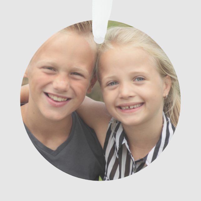 Crie Seu Próprio Ornamento Acrílico Fotográfico (Frente)