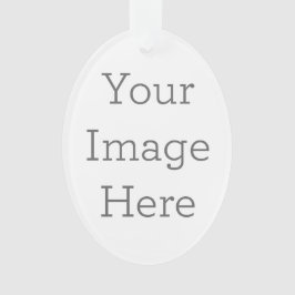 Crie Seu Próprio Ornamento Acrílico Oval