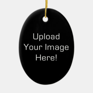 Crie Seu Próprio Ornamento De Cerâmica Oval Pers