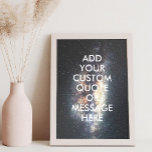 Crie seu próprio poster de citação<br><div class="desc">Crie sua própria citação personalizada de arte poster. Personalize esta impressão poster com a tipografia moderna minimalista e estrelas do céu noturno.</div>
