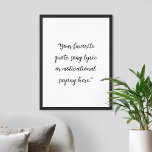 Crie seu próprio Poster de cotação personalizada d<br><div class="desc">Crie a sua própria citação personalizada de arte poster wall. Apresenta uma tipografia elegante minimalista do script.</div>