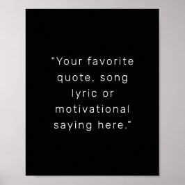 Crie seu próprio Poster de cotação personalizada m