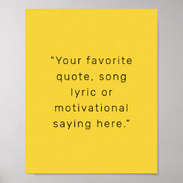 Crie seu próprio Poster de cotação personalizada m