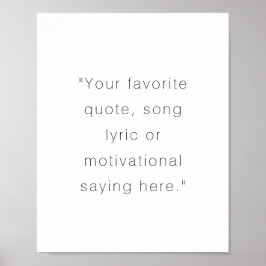 Crie seu próprio Poster de cotação personalizada m