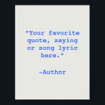 Crie seu próprio Poster de orçamento<br><div class="desc">Crie sua própria citação personalizada de arte poster. Possui tipografia minimalista de máquina de escrever.</div>