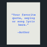 Crie seu próprio Poster de orçamento<br><div class="desc">Crie sua própria citação personalizada de arte poster. Possui tipografia minimalista de máquina de escrever.</div>