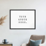 Crie seu próprio Poster de orçamento<br><div class="desc">Crie sua própria citação personalizada arte de poster. Possui tipografia de máquina de escrever em apuros minimalista que você pode personalizar com ditado motivacional favorito,  letra de música ou texto personalizado</div>