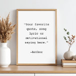 Crie seu próprio Poster de orçamento<br><div class="desc">Crie sua própria citação personalizada de arte poster. Possui tipografia minimalista de máquina de escrever.</div>