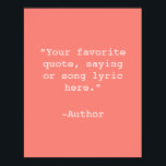 Crie seu próprio Poster de orçamento<br><div class="desc">Crie sua própria citação personalizada de arte poster. Possui tipografia minimalista de máquina de escrever.</div>