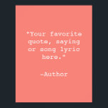 Crie seu próprio Poster de orçamento<br><div class="desc">Crie sua própria citação personalizada de arte poster. Possui tipografia minimalista de máquina de escrever.</div>