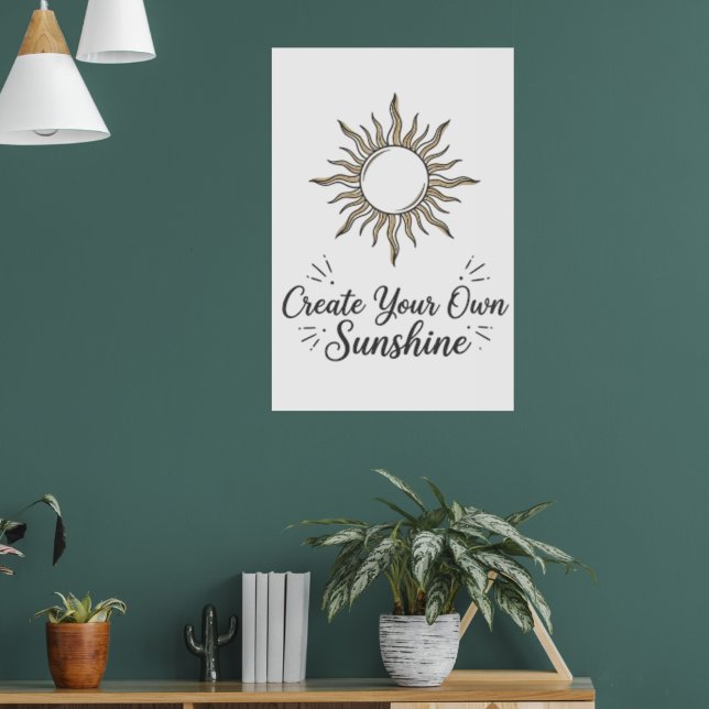 Crie Seu Próprio Poster Sol Boho Sunshine (Sala de Estar 1)