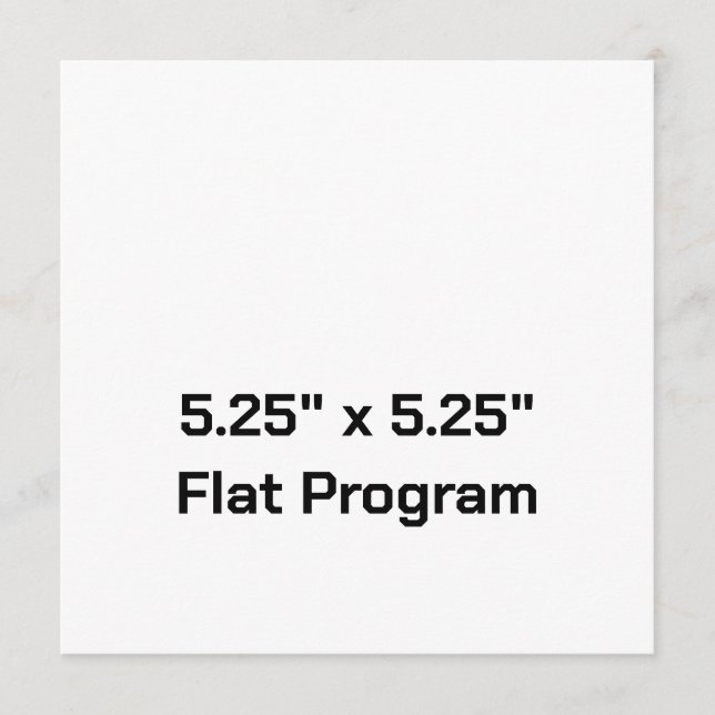 Crie seu próprio programa plano de 5,25" x 5,25" (Frente)