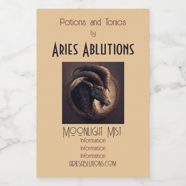 Crie seu próprio Ram Aries nobre (Rótulo Único)