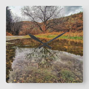 Crie seu próprio relógio de fotos, modelo, simples