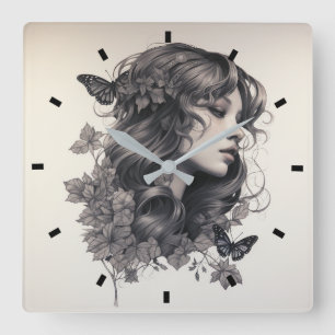 Crie seu próprio relógio de parede quadrado