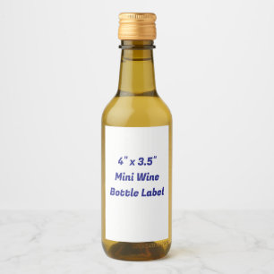 Crie seu próprio rótulo de garrafa de vinho miniat