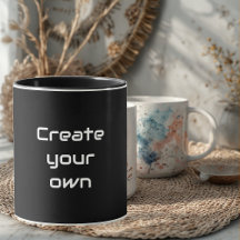 Crie Seu Próprio Sips & Giggles Caneca Preta Perso