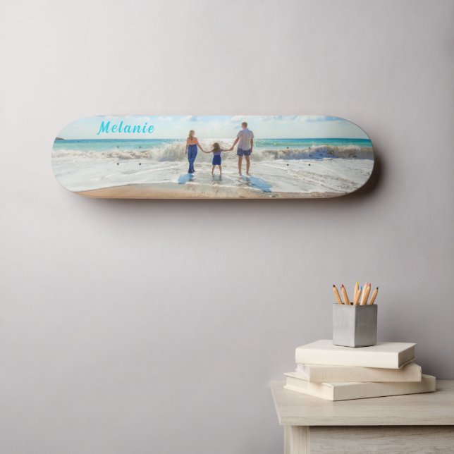Crie Seu Próprio Skate de Foto com Nome Personaliz (Arte de parede (Horz))