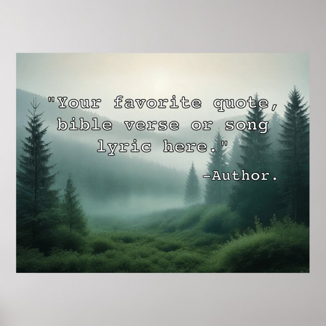 Crie seu próprio texto e imagem de Poster de cotaç (Frente)