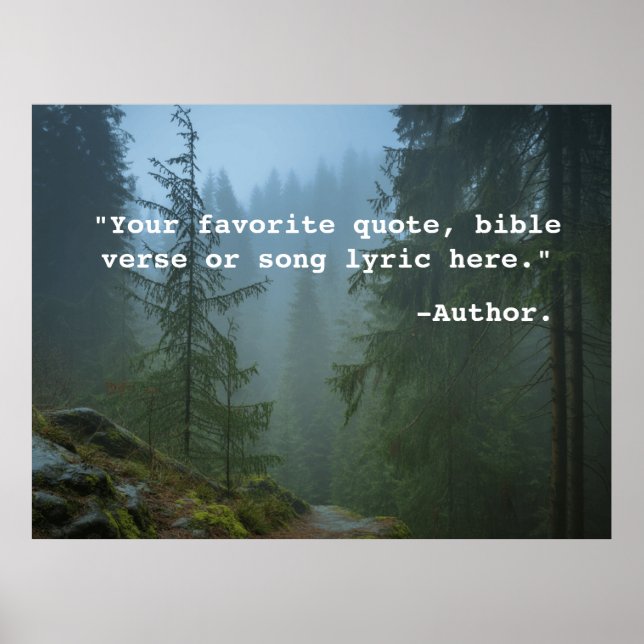 Crie seu próprio texto e imagem de Poster de cotaç (Frente)