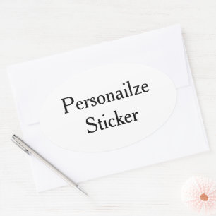 Crie seus próprios adesivos ovais personalizados