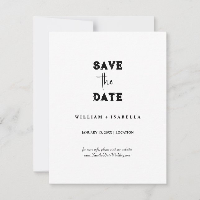 Crie seus próprios cartões de save the date (Frente)