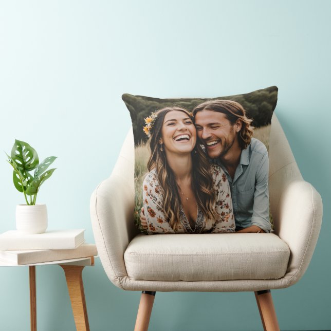 crie sua própria almofada de lançamento de foto ún (Cadeira)