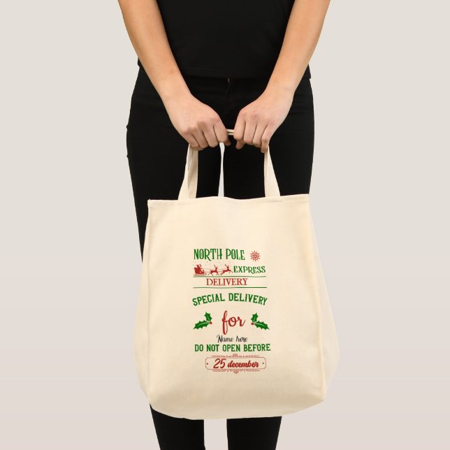Crie sua própria bolsa de Papais noeis de Natal re (Frente (produto))
