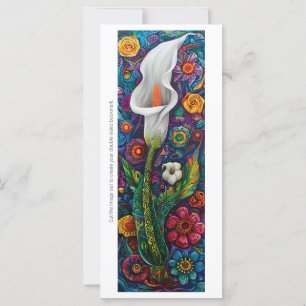 Crie Sua Própria Calla Lily Dot Art Bookmark