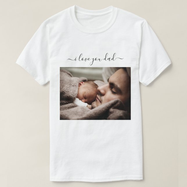 Crie Sua Própria Camiseta com Foto do Papai - Eu A (Frente do Design)