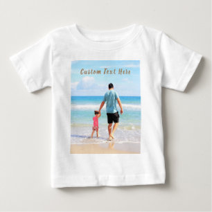 Crie sua própria camiseta de bebê com foto e texto