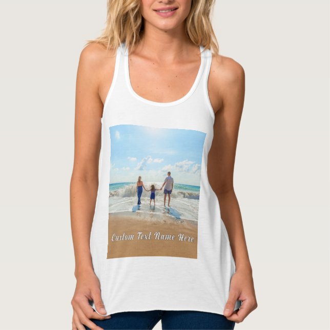 Crie sua própria camiseta de tanque com foto perso (Frente)