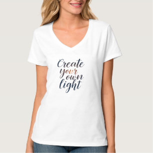 Crie Sua Própria Camiseta Decote V Leve