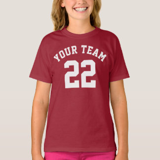 Crie sua própria camiseta esportiva com nome e núm