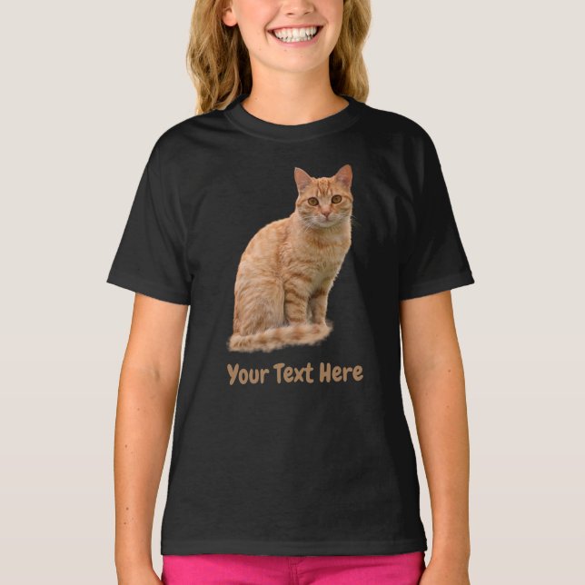 Crie Sua Própria Camiseta Fotográfica De Gato (Frente)