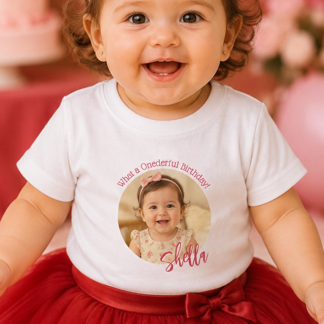 Crie Sua Própria Camiseta Onederful de Aniversário (Criador carregado)