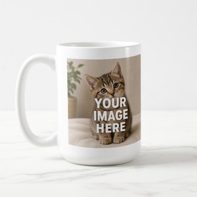 Crie Sua Própria Caneca de Café de 15oz com Duas C (Esquerda)