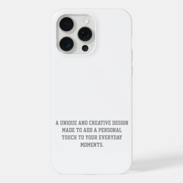 Crie sua própria capa para iPhone 15 Pro Max (Verso)
