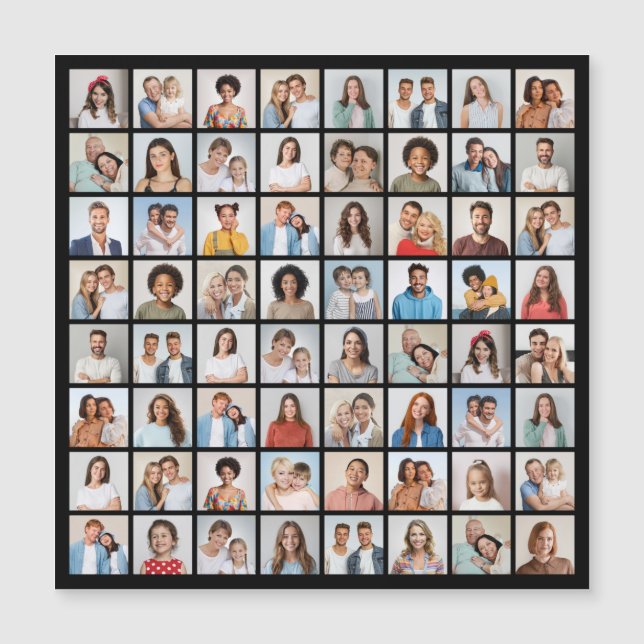 Crie Sua Própria Colagem de 64 Fotos (Frente)