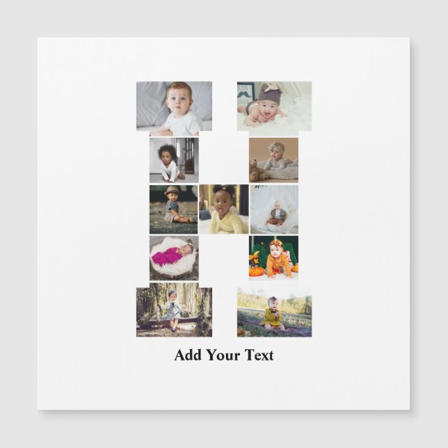 Crie Sua Própria Colagem de Fotos com a Letra H (Frente)