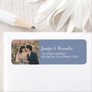 Crie sua própria etiqueta de casamento sobre fotos