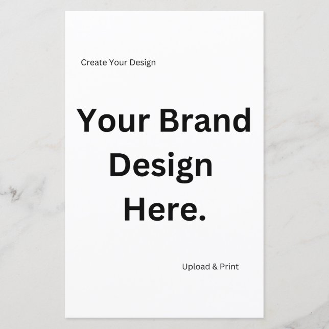 Crie sua própria folha de papel Design e Impressão (Frente)